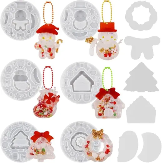 6 piezas en forma de Navidad miniatura 2