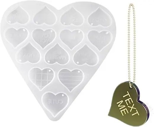 2 moldes de 14 corazones pequeño y mediano miniatura 2