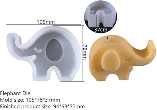 MOLDE DE VELA BABY SHOWER EN FORMA DE ELEFANTE miniatura 2