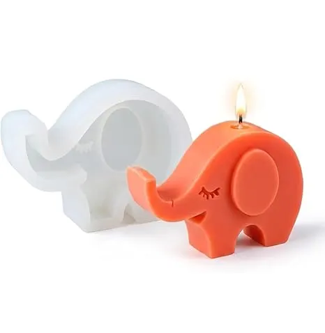 MOLDE DE VELA BABY SHOWER EN FORMA DE ELEFANTE miniatura 3