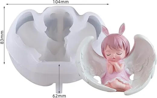 Molde vela con alas de ángel miniatura 2