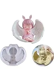 Molde vela con alas de ángel miniatura 5
