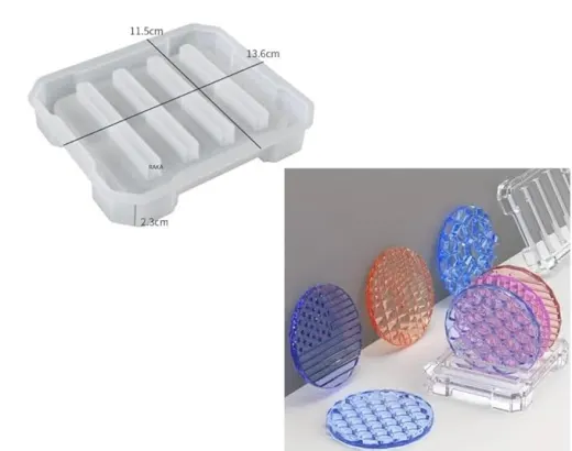 Molde almacenamiento para posavasos miniatura 2
