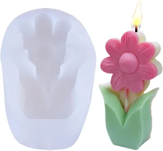 Molde flor para decoración de velas. miniatura 2