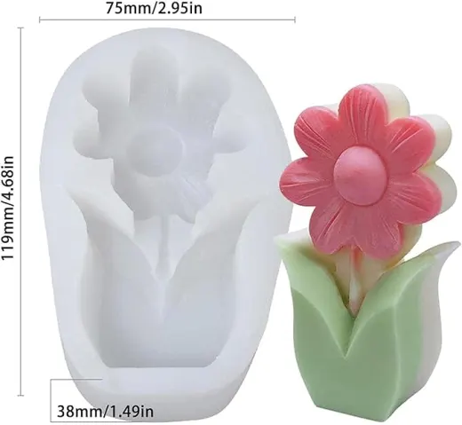 Molde flor para decoración de velas. miniatura 3