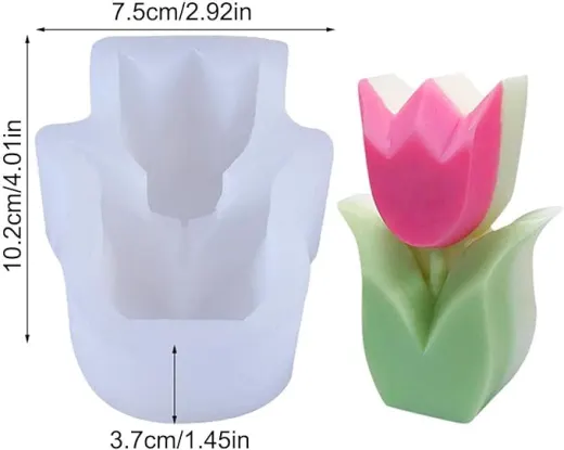 Molde de tulipán para decoración de velas. miniatura 3