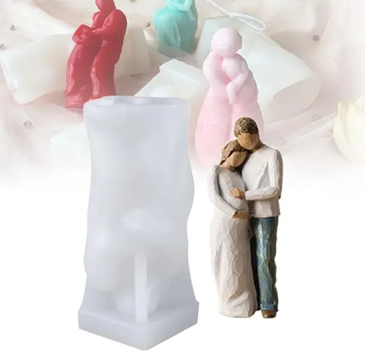 Molde vela de abrazo de pareja miniatura 4