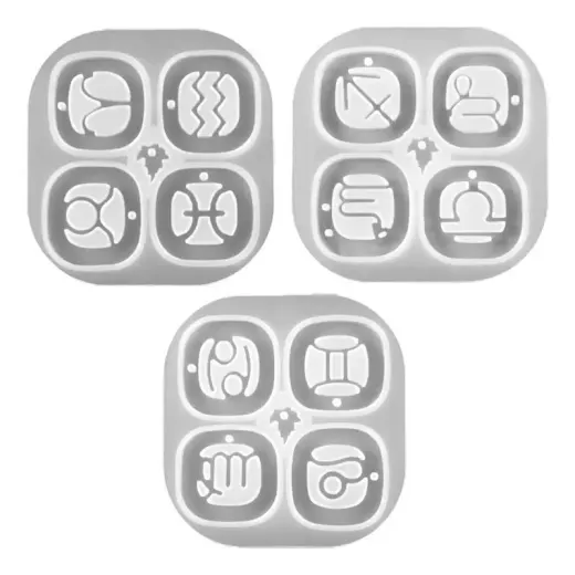 3 moldes signos del zodiaco.