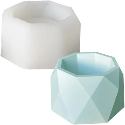 Molde macetero con forma de diamante. miniatura 4