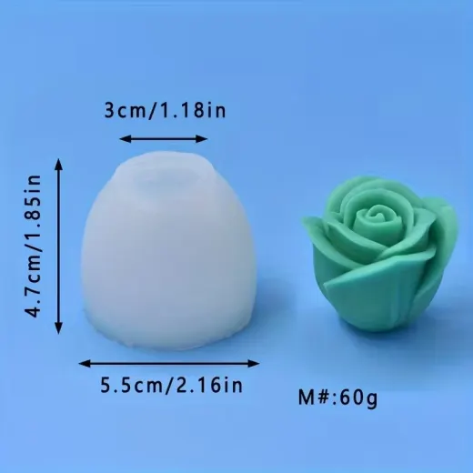 MOLDE EN FORMA DE ROSA CON BASE DE ROMBO