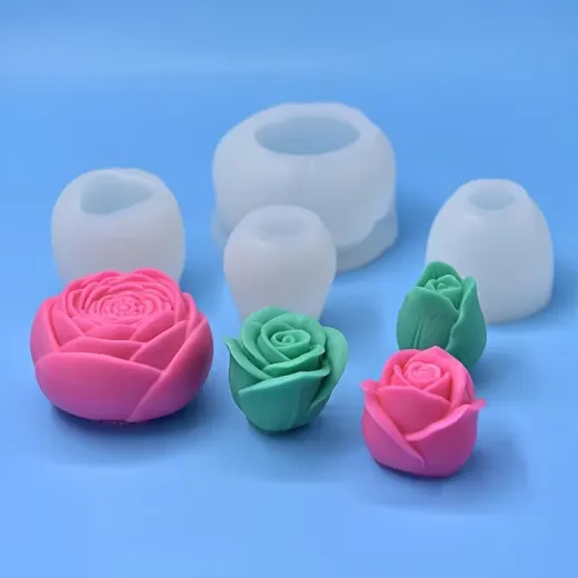 MOLDE EN FORMA DE ROSA CON BASE DE ROMBO miniatura 3