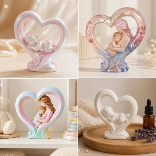 MOLDE DE CORAZON MADRE E HIJO miniatura 2
