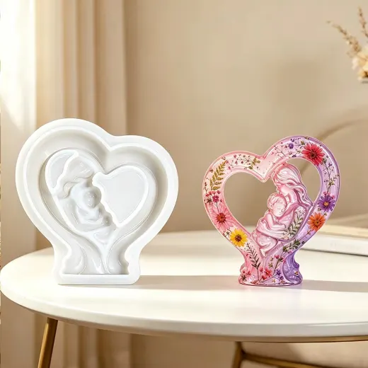 MOLDE DE CORAZON MADRE E HIJO miniatura 3