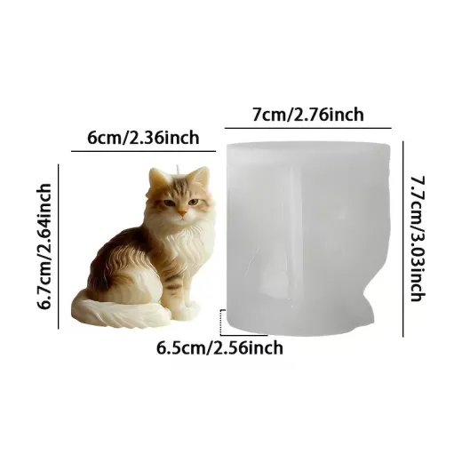 MOLDE DE GATITO PARA VELAS PREMIUN