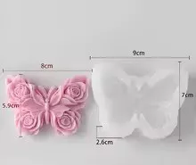 MOLDE DE MARIPOSA CON ROSAS