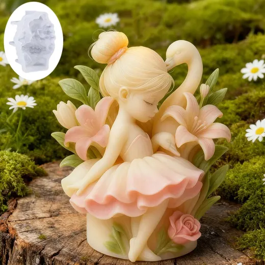 MOLDE DE NIÑA CISNE miniatura 3