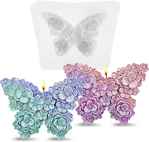 MOLDE DE MARIPOSA PEQUEÑA CON FLORES
