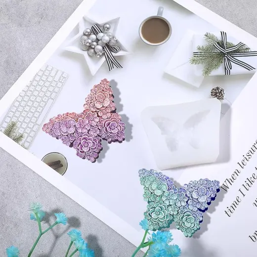 MOLDE DE MARIPOSA PEQUEÑA CON FLORES miniatura 3