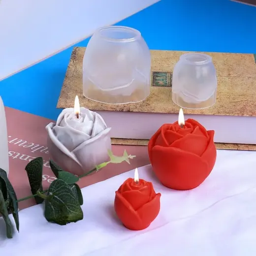 MOLDE SUAVE DE ROSA GRANDE miniatura 2