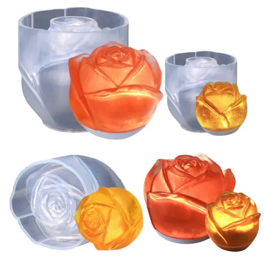 MOLDE SUAVE DE ROSA GRANDE miniatura 3