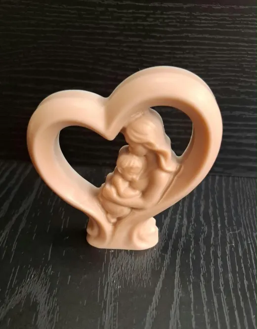 Vela marco corazon madre e hijo
